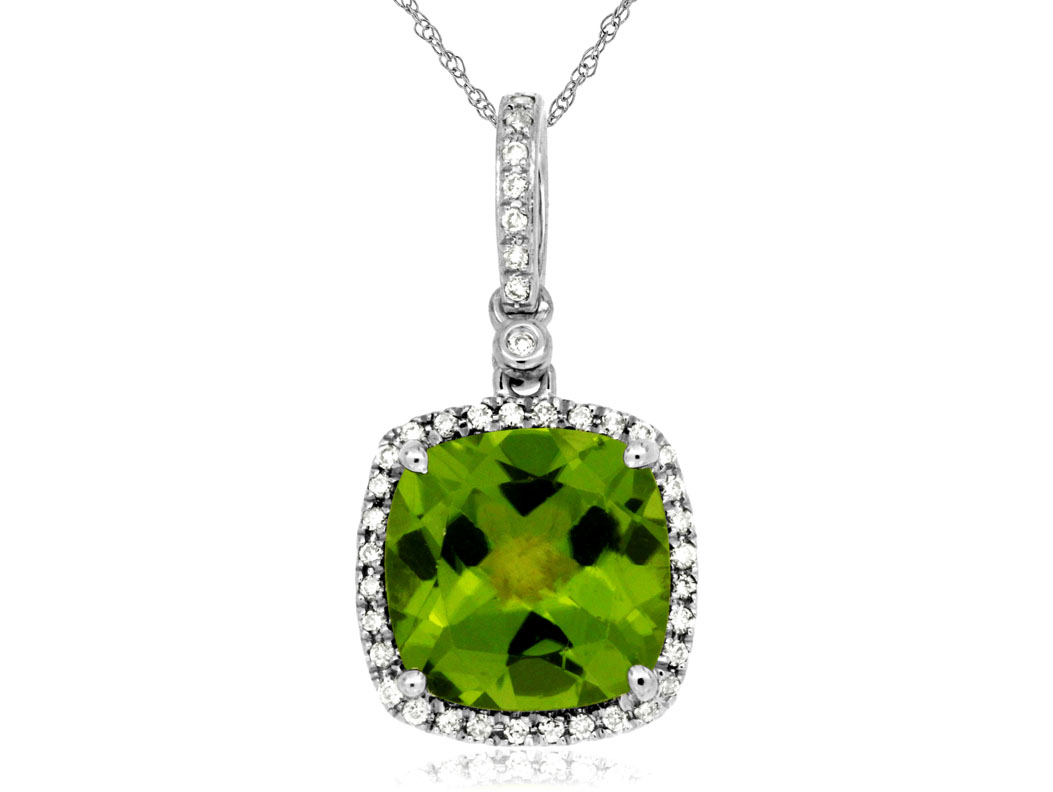PERIDOT & DIAMOND PENDANT