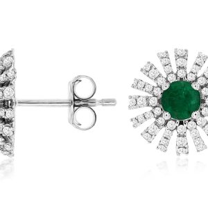 EMERALD & DIAMOND EARRING