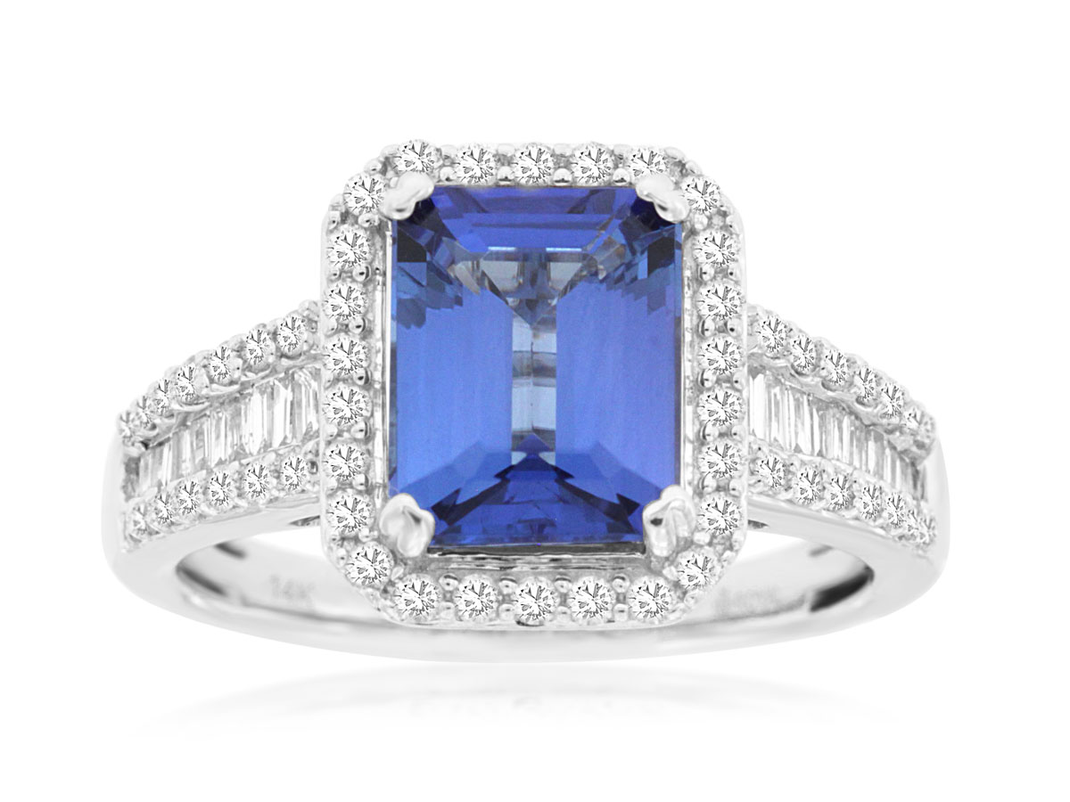 TANZANITE & DIAMOND RING