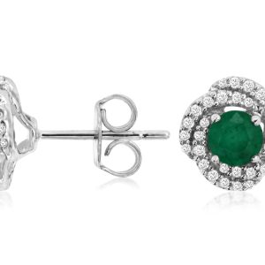 EMERALD & DIAMOND EARRING
