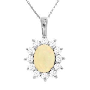 OPAL & DIAMOND PENDANT