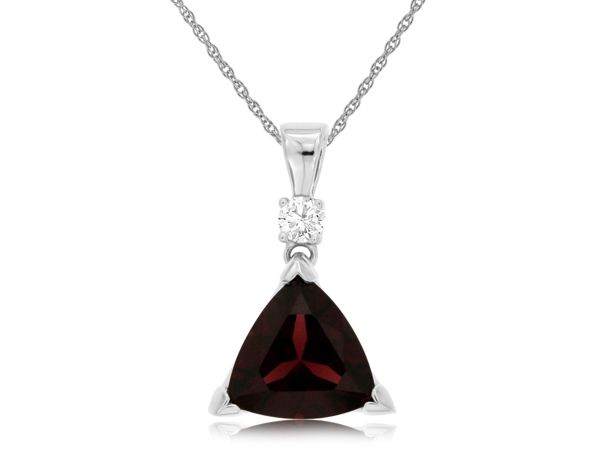 GARNET & DIAMOND PENDANT