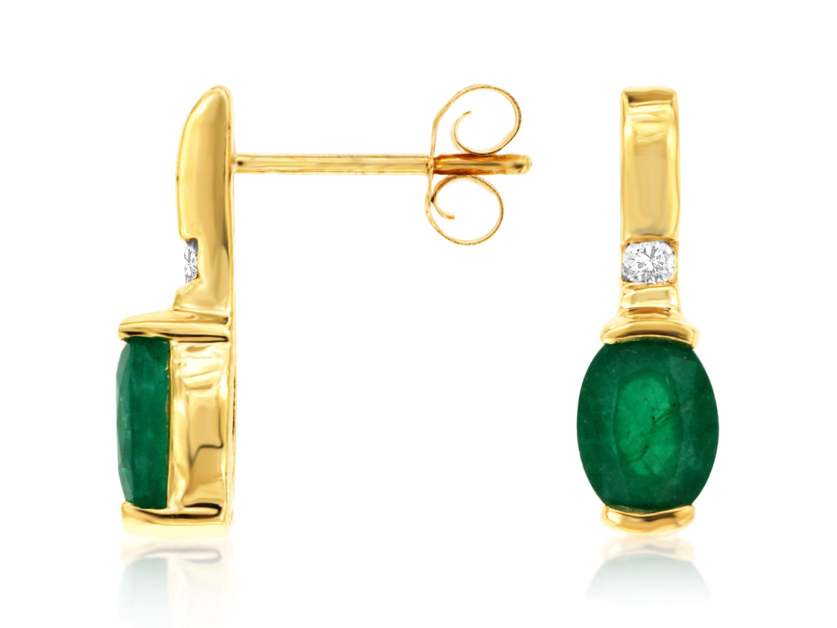 EMERALD & DIAMOND EARRING