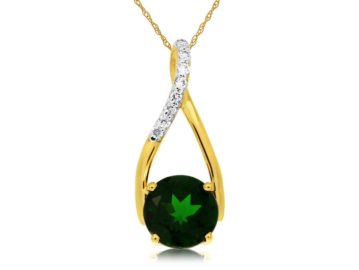 RUSSALITE & DIAMOND PENDANT