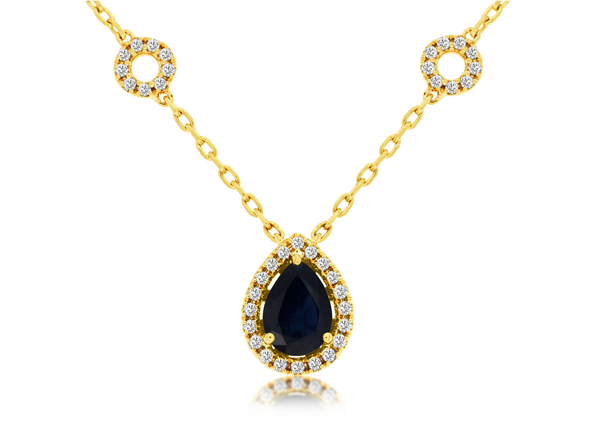 SAPPHIRE & DIAMOND NECKLACE