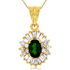 RUSSALITE & DIAMOND PENDANT