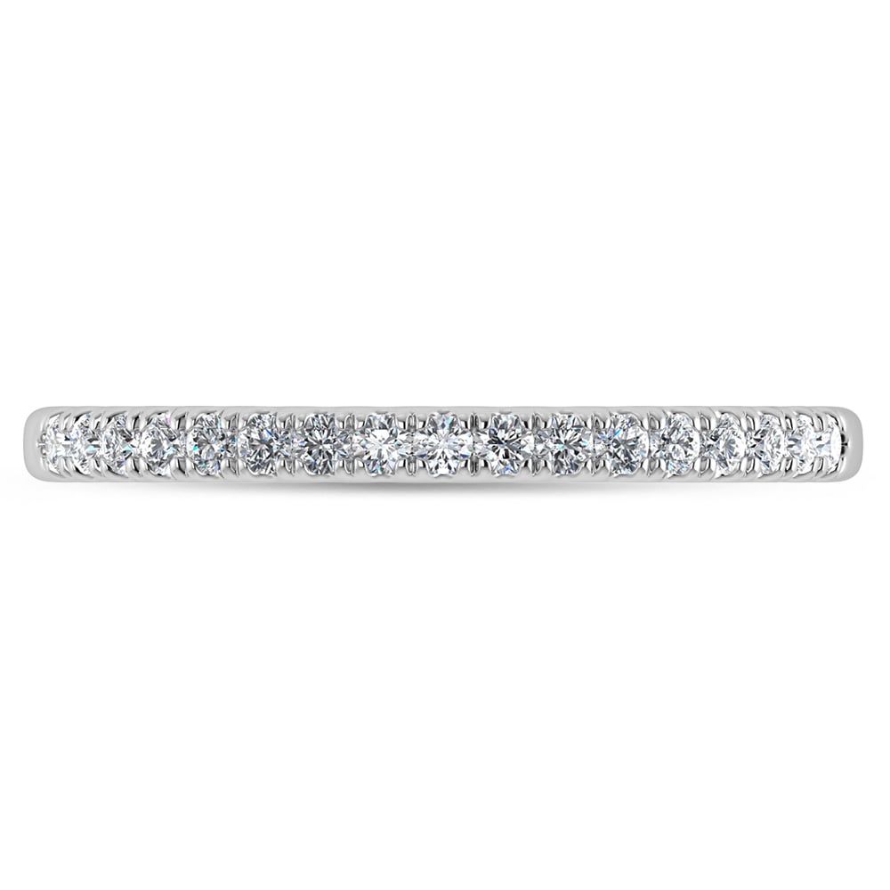 14K White Gold Lab Grown Diamond 1/6 Ct.Tw. IGI Certified Wedding Band