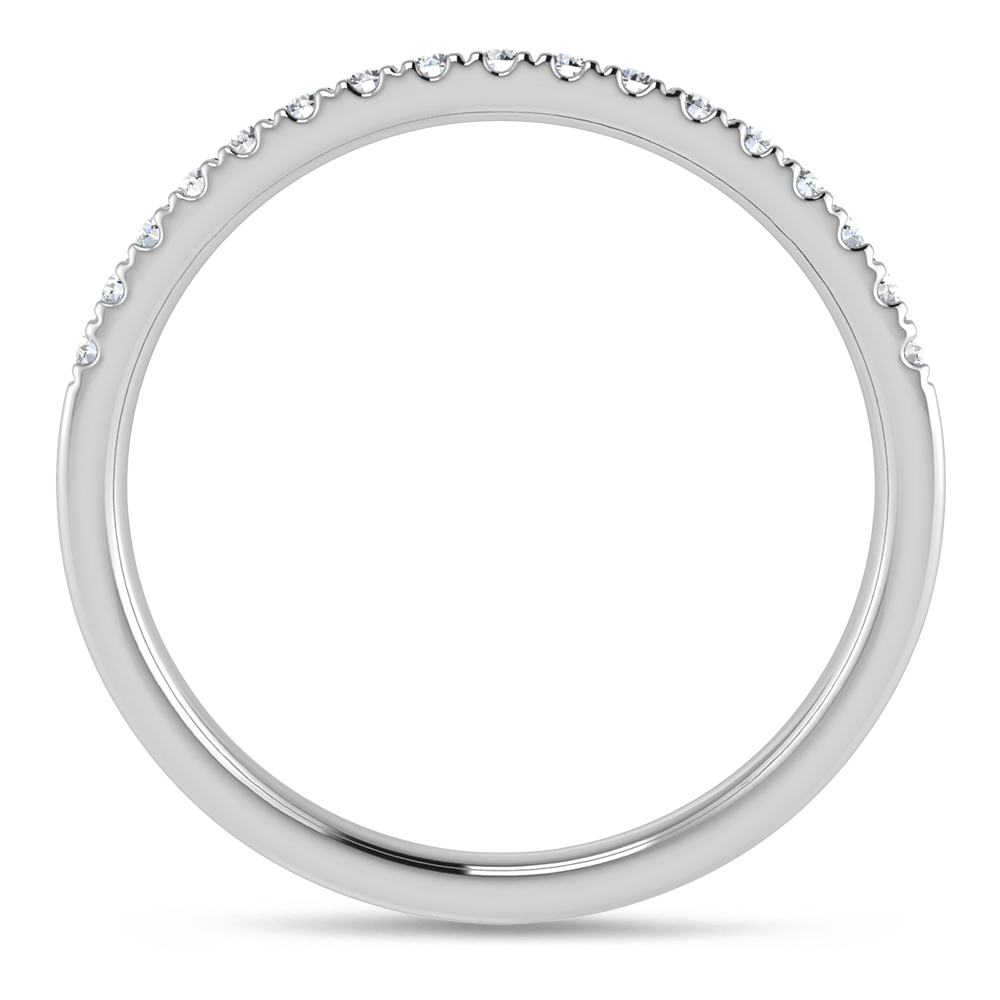 14K White Gold Lab Grown Diamond 1/6 Ct.Tw. IGI Certified Wedding Band