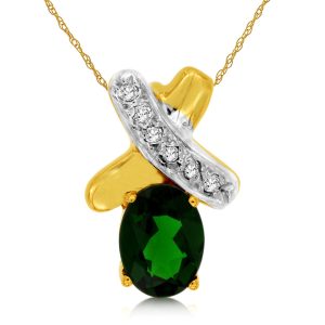 RUSSALITE & DIAMOND PENDANT