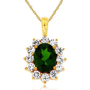 RUSSALITE & DIAMOND PENDANT