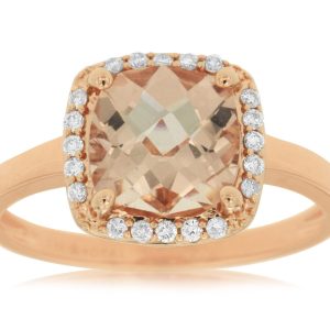 MORGANITE & DIAMOND RING