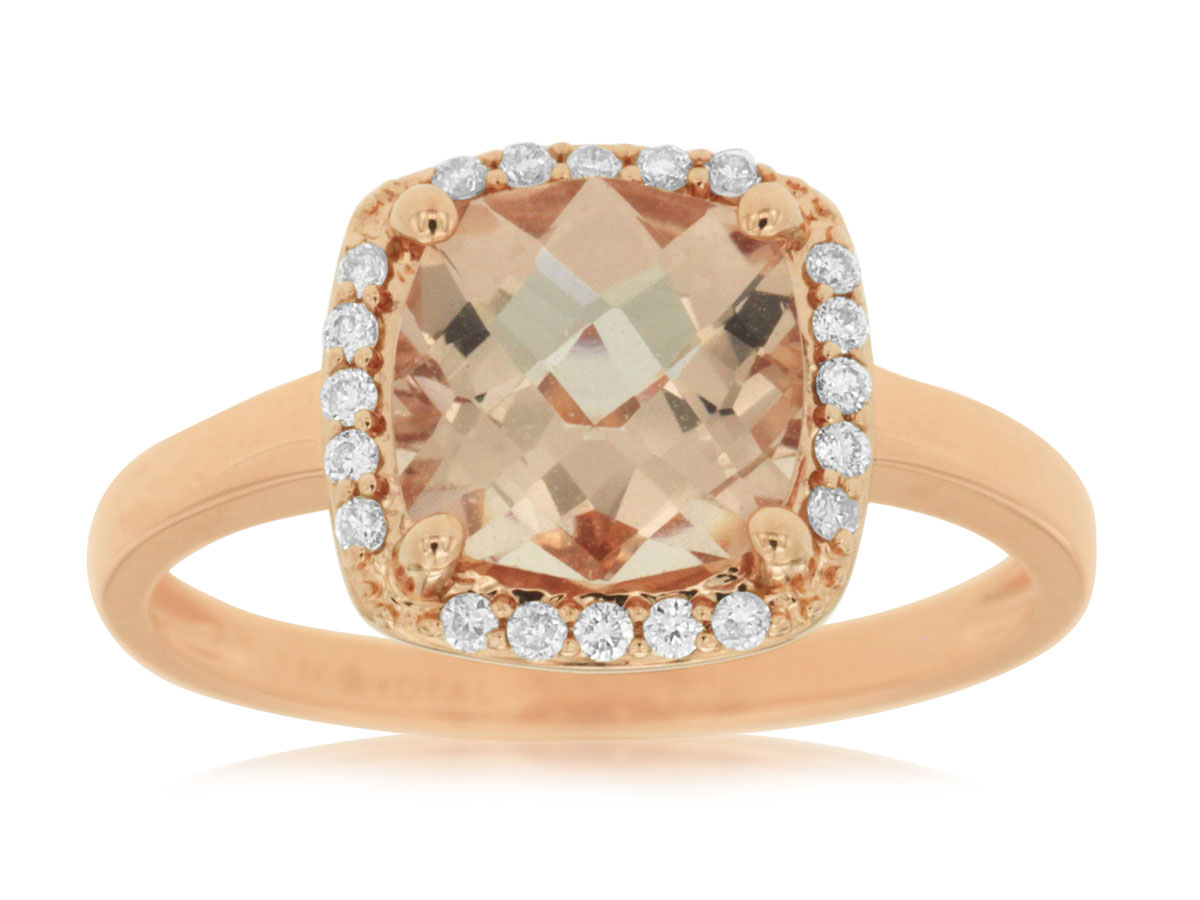 MORGANITE & DIAMOND RING