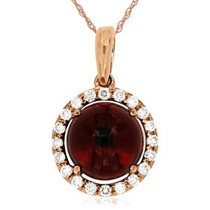GARNET & DIAMOND PENDANT