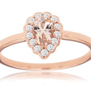 MORGANITE & DIAMOND RING