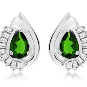 RUSSALITE & DIAMOND EARRING