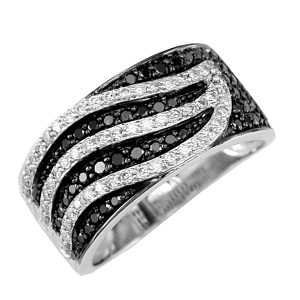 BLACK DIAMOND & DIAMOND RING