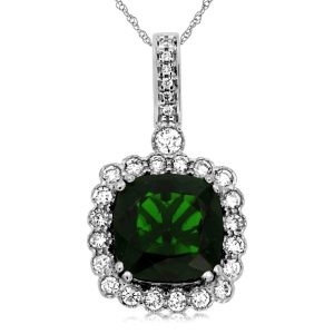 RUSSALITE & DIAMOND PENDANT