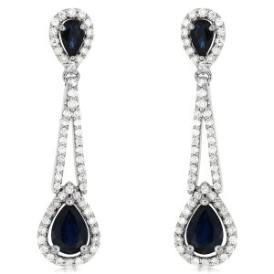 SAPPHIRE & DIAMOND EARRING
