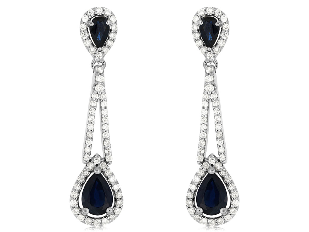 SAPPHIRE & DIAMOND EARRING