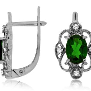RUSSALITE & DIAMOND EARRING