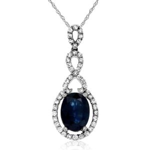 SAPPHIRE & DIAMOND PENDANT