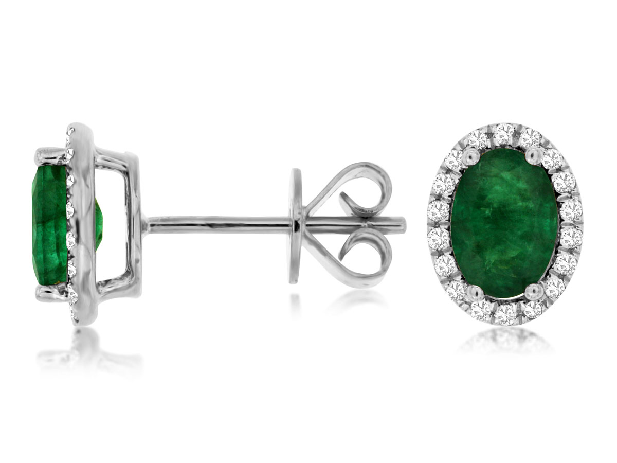 EMERALD & DIAMOND EARRING