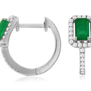 EMERALD & DIAMOND EARRING