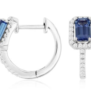 TANZANITE & DIAMOND EARRING