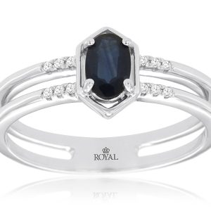 SAPPHIRE & DIAMOND RING