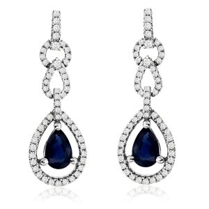 SAPPHIRE & DIAMOND EARRING
