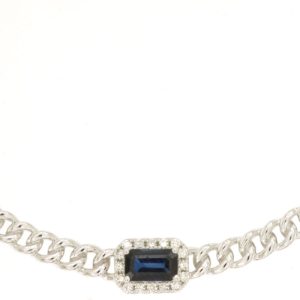 SAPPHIRE & DIAMOND NECKLACE