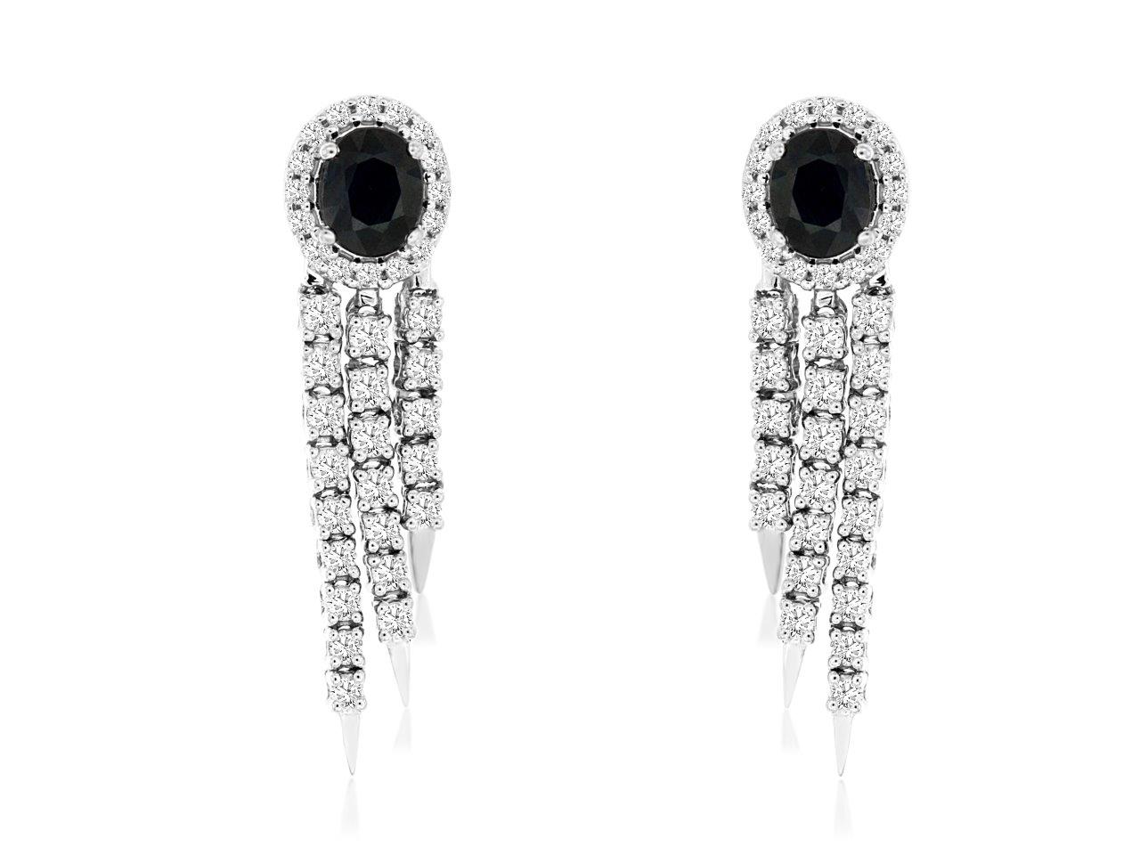 SAPPHIRE & DIAMOND EARRING
