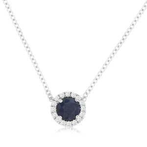 SAPPHIRE & DIAMOND NECKLACE
