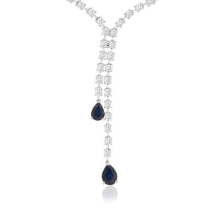 SAPPHIRE & DIAMOND NECKLACE
