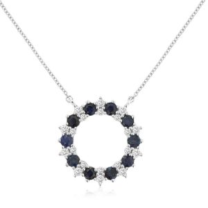 SAPPHIRE & DIAMOND NECKLACE