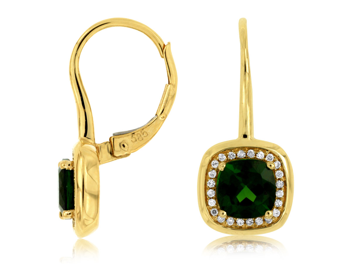 RUSSALITE & DIAMOND EARRING