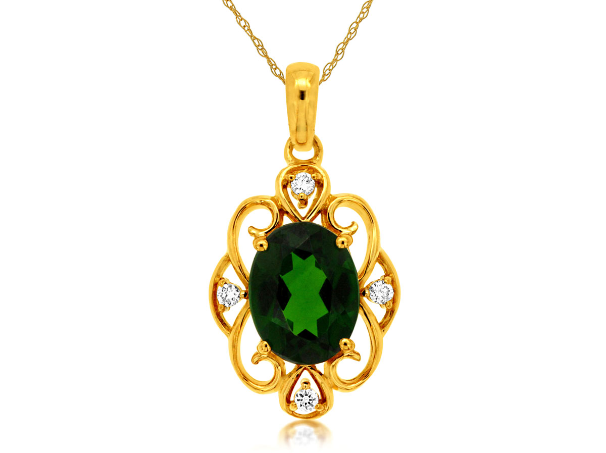 RUSSALITE & DIAMOND PENDANT