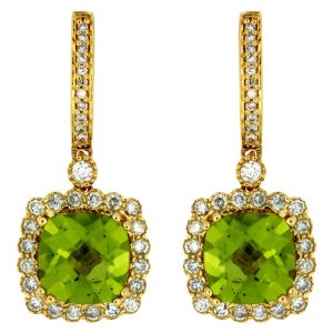 PERIDOT & DIAMOND EARRING