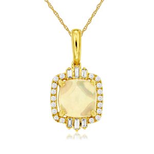 OPAL & DIAMOND PENDANT