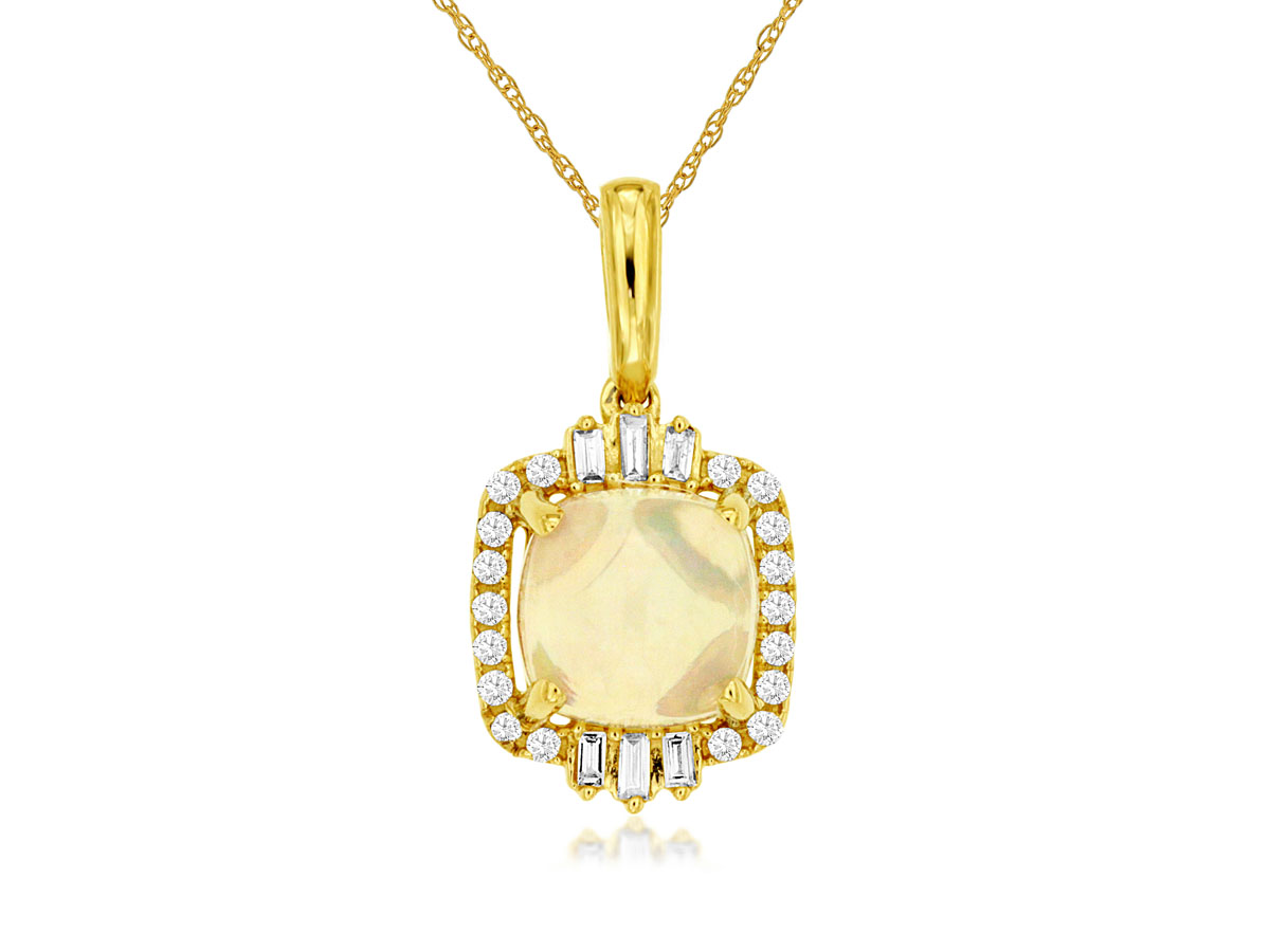 OPAL & DIAMOND PENDANT