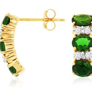 RUSSALITE & DIAMOND EARRING