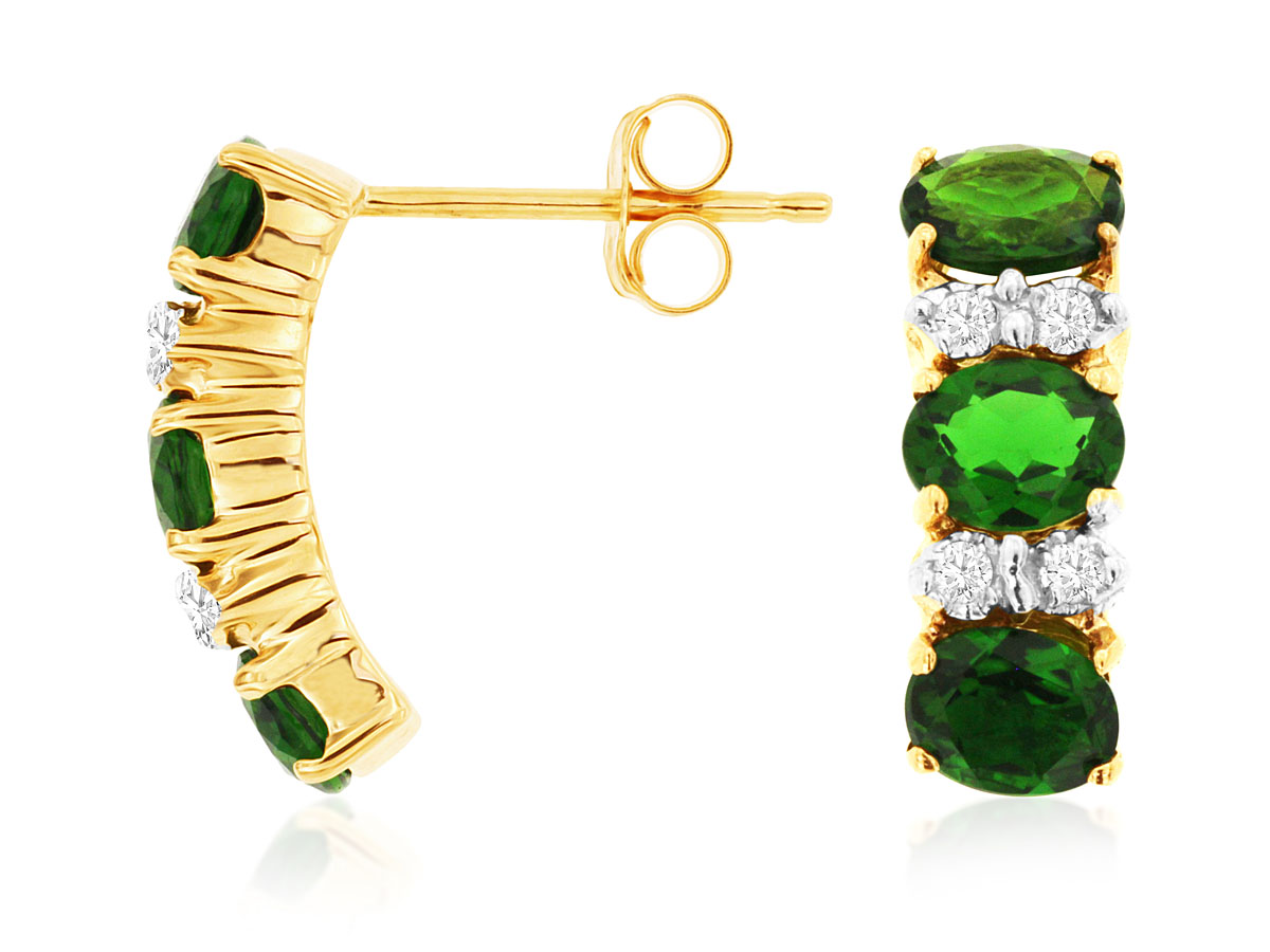 RUSSALITE & DIAMOND EARRING