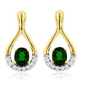 RUSSALITE & DIAMOND EARRING