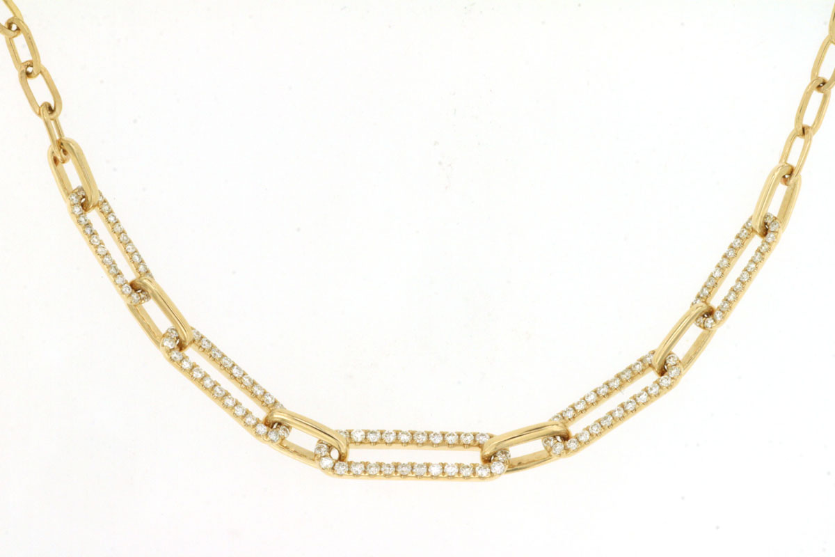 DIAMOND PAPERCLIP NECKLACE - 5