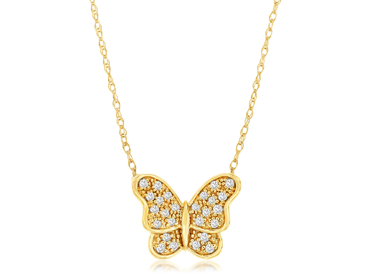 DIAMOND BUTTERFLY NECKLACE