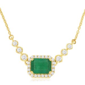 EMERALD & DIAMOND NECKLACE