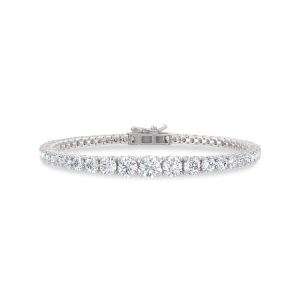 14K White Gold Lab Grown Diamond 5 Ct.Tw. Gratuating Bracelet