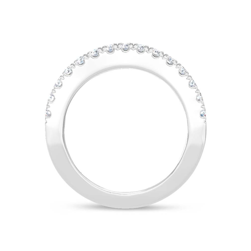 14K White Gold Lab Grown Diamond Round and Tapper 5 Ct.Tw. Fashion Ring