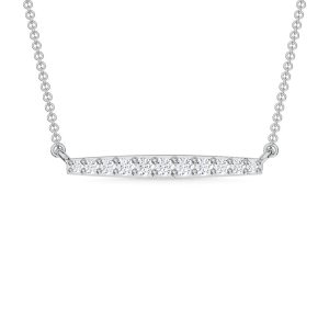 10K White Gold Lab Grown Diamond 1/6 Ct.Tw. Fashion Necklace