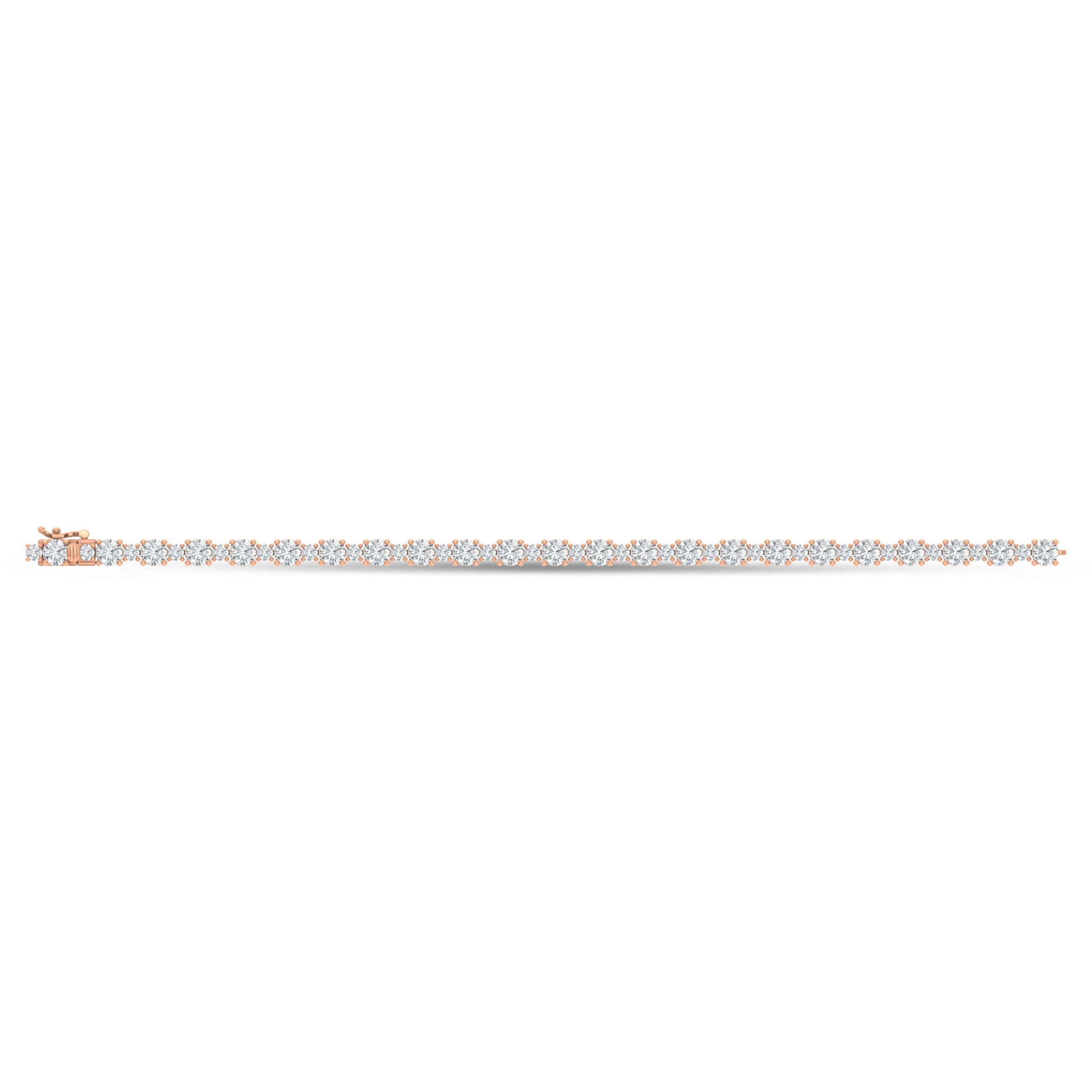14K Rose Gold Lab Grown Diamond 9 1/3 Ct.Tw. Fancy Bracelet